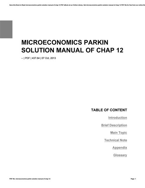 microeconomics parkin solution manual of chap 12 PDF