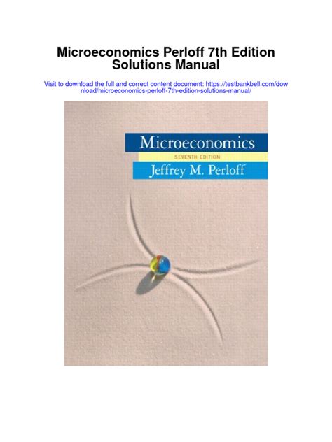 microeconomics perloff 6th edition solutions manual Kindle Editon