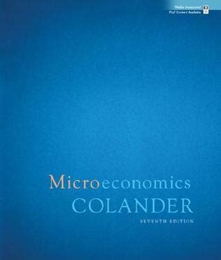 microeconomics sixth edition colander Kindle Editon