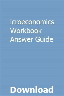 microeconomics workbook answer guide Reader