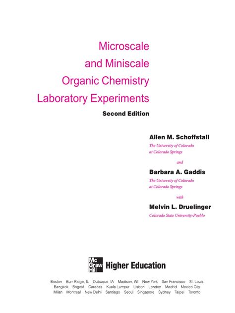 microscale and miniscale organic chemistry laboratory experiments 2nd edition pdf Doc