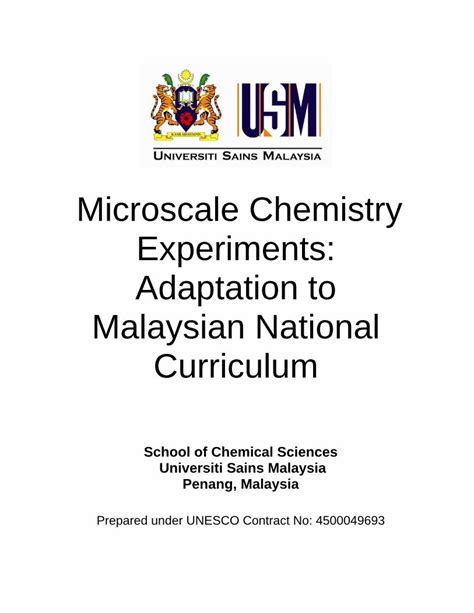 microscale-chemistry-experiments-adaptation-to-malaysian Ebook Kindle Editon