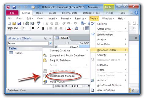 microsoft access 2010 switchboard PDF