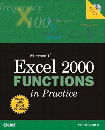 microsoft excel 2000 functions in practice que quick reference Doc