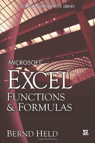 microsoft excel functions and formulas wordware applications library PDF