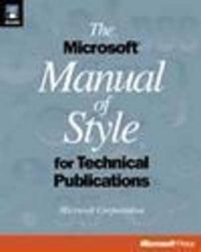 microsoft manual for technical publications PDF