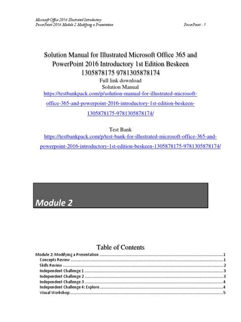 microsoft office 2010 introductory solution manual PDF