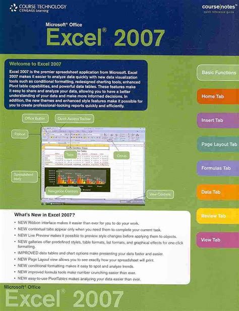 microsoft office excel 2007 coursenotes Epub
