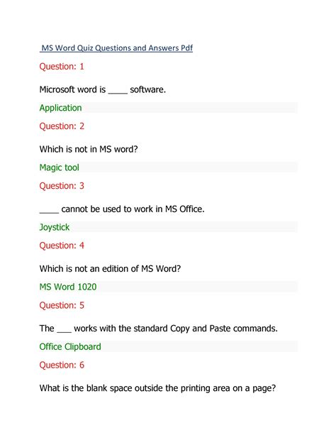 microsoft office review questions answers ch 12 PDF
