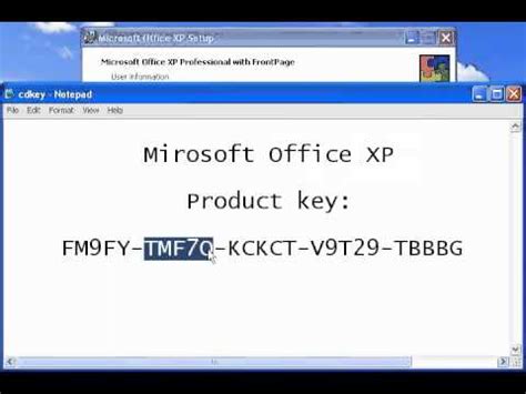 microsoft office xp professional product key code Doc