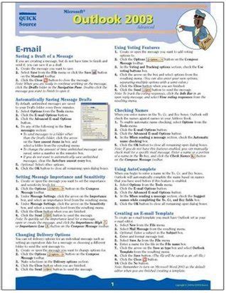 microsoft outlook 2003 user guide Epub