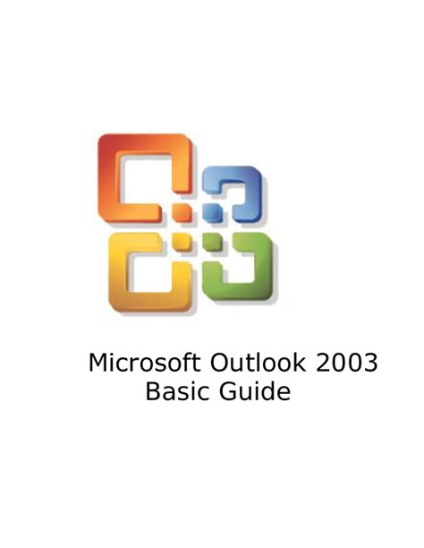 microsoft outlook 2003 user manual Doc