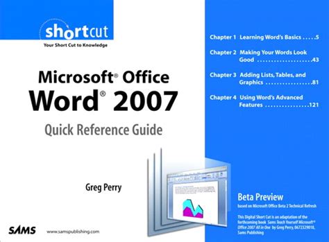 microsoft word 2007 quick reference guide Kindle Editon