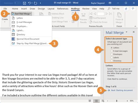 microsoft word mail merge user guide PDF