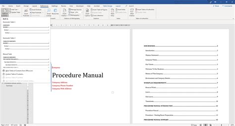 microsoft word policy procedure manual template Reader