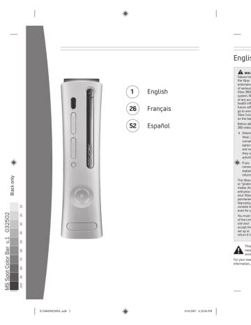 microsoft xbox 360 instructions manual PDF