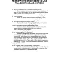 microwave engineering lab viva questions Kindle Editon