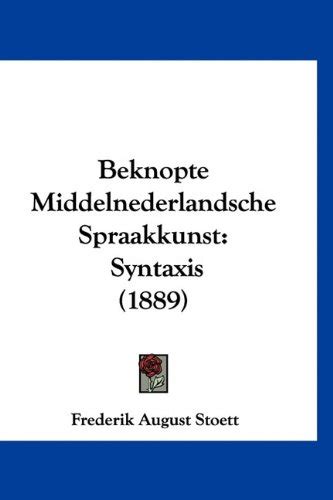 middelnederlandsche spraakkunst syntaxis PDF