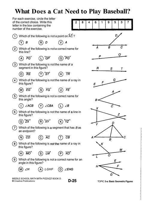 middle school math with pizzazz book d answer key Reader