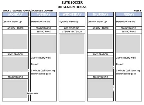 middle school soccer off season conditioning packet Ebook Doc