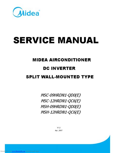 midea service manual pdf Epub