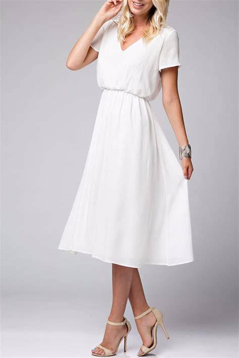 midi white dresses