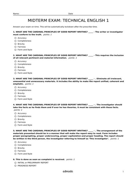 midterm exam for itt tech Ebook Kindle Editon