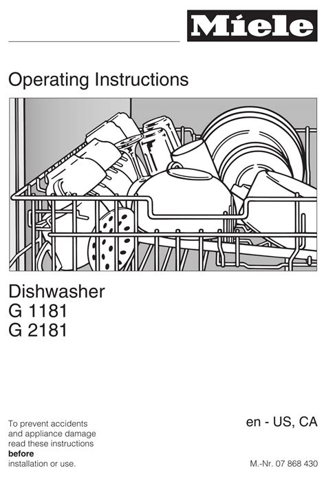miele g2181scsf dishwashers owners manual Kindle Editon