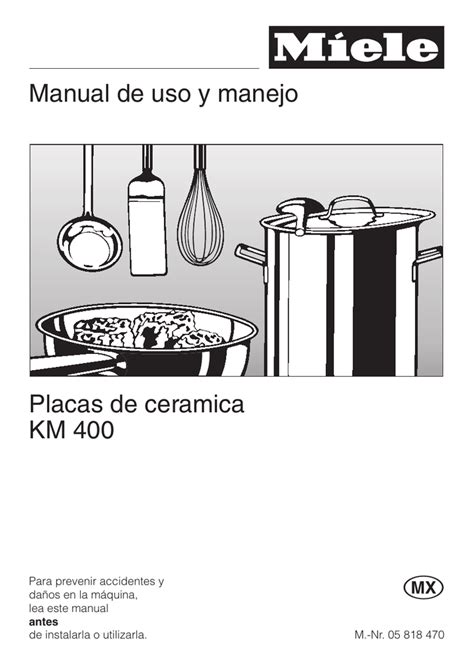 miele km400 owners manual Kindle Editon