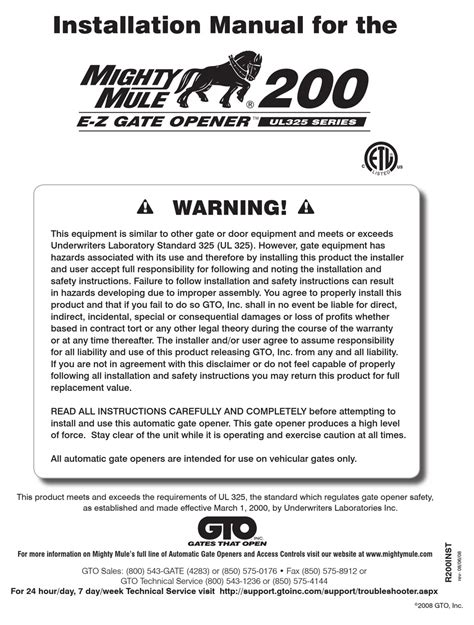 mighty mule 200 manual Reader