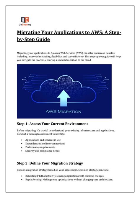 migrating applications to the cloud an amazon web services Epub