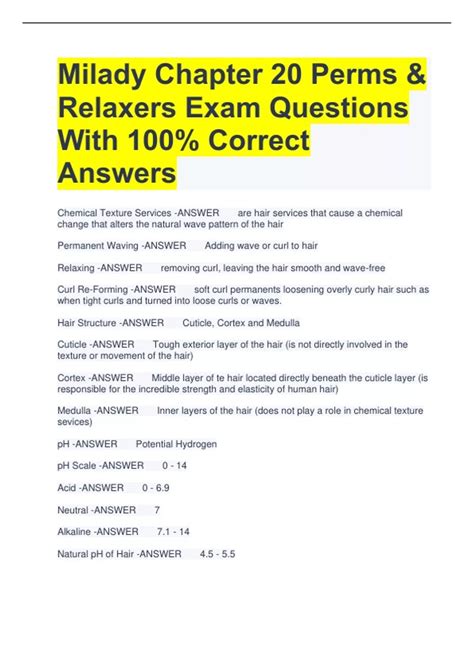 milady chapter 20 test answers Doc