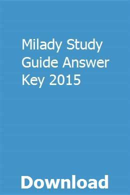 milady study guide answer key 2012 pdf PDF