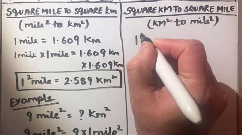 mile square to km square