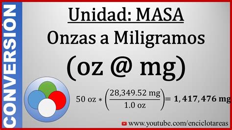 miligramos a onzas