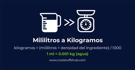 mililitros a kg