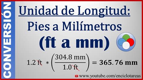 milimetros a pies