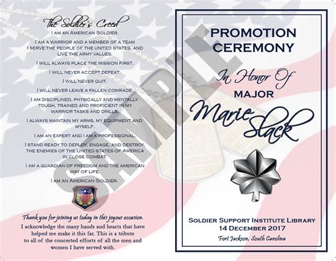 military awards ceremony program template examples PDF