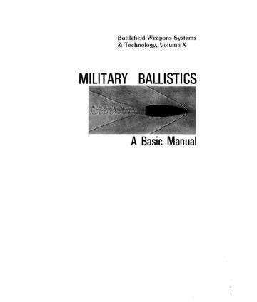 military ballistics a basic manual indice pdf Reader
