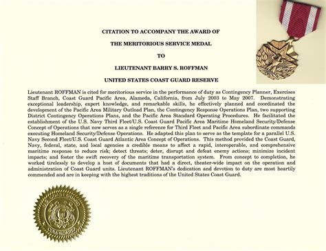 military outsting volunteer service medal write up pdf Doc