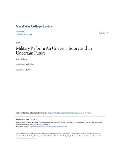 military reform an uneven history and an uncertain future stanford security studies PDF