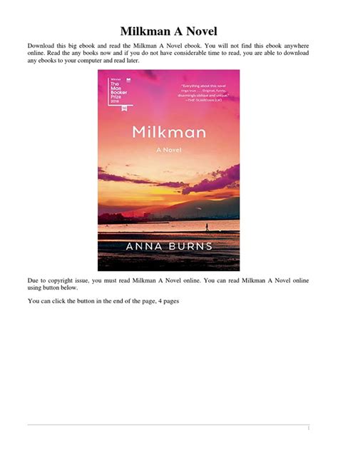 milkman novel pdf download Doc