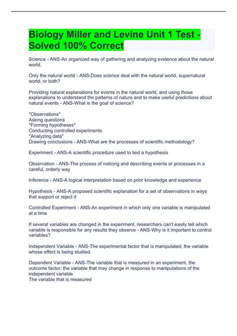 miller and levine chapter 14 test Reader