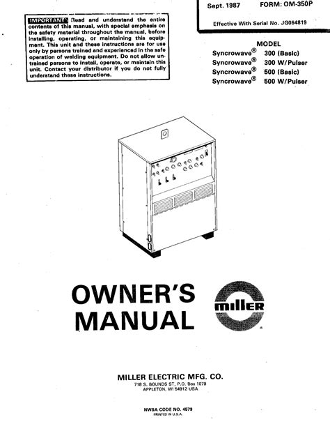 miller syncrowave 300 manual Epub