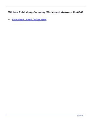 milliken publishing company worksheet answers mp4050 Kindle Editon