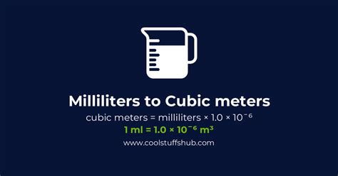 milliliters to meters cubed