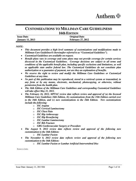 milliman care guidelines 16th Epub