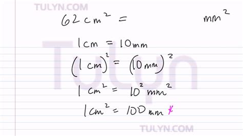 millimeters squared to cm squared