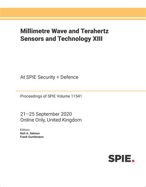 millimetre terahertz sensors technology proceedings PDF