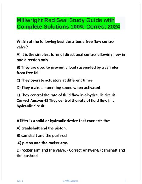 millwright red seal study guide Reader